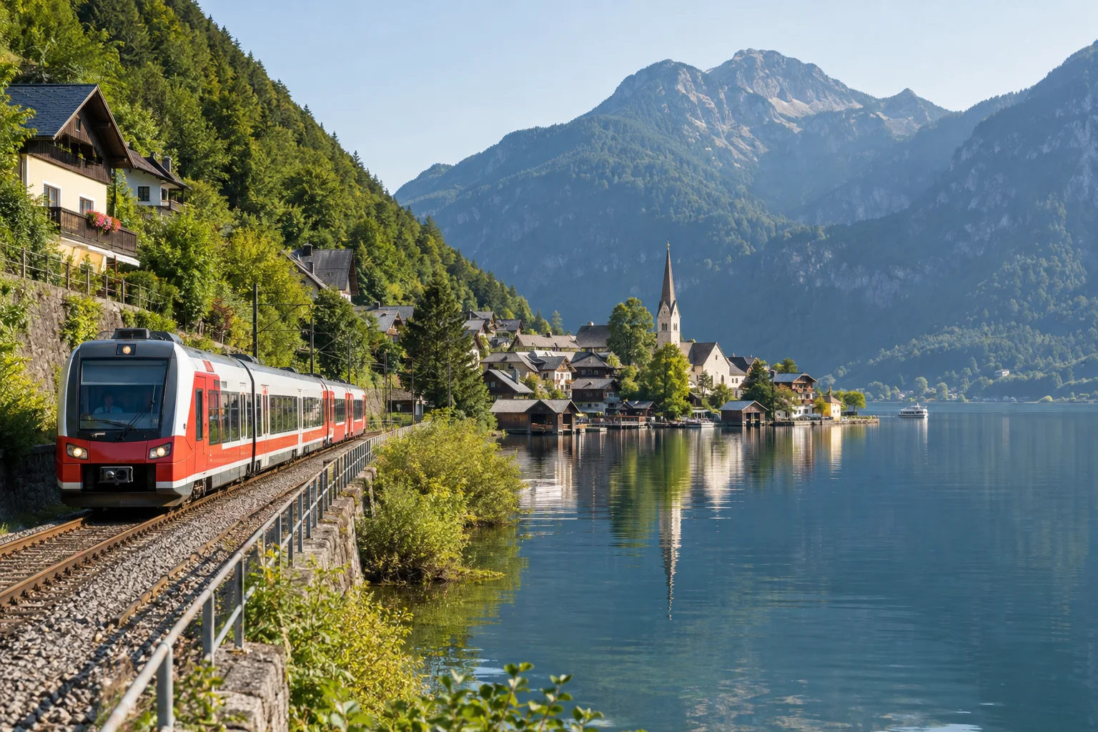 Áustria sem carro: roteiro de trem entre lagos e vilarejos alpinos