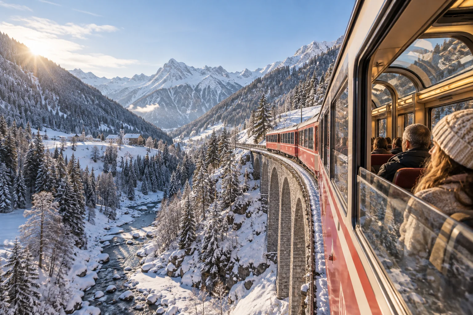 Trens panorâmicos para ver neve na Europa sem precisar esquiar